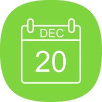 December Line Curve Icon Design vector