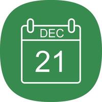 December Line Curve Icon Design vector