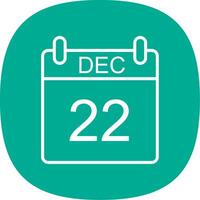 December Line Curve Icon Design vector