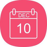 December Line Curve Icon Design vector