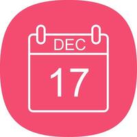 December Line Curve Icon Design vector
