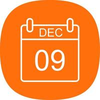 December Line Curve Icon Design vector