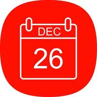 December Line Curve Icon Design vector