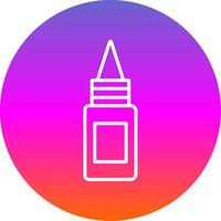 Bottle Line Gradient Circle Icon vector