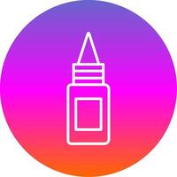 Bottle Line Gradient Circle Icon vector