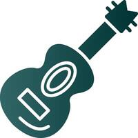 Guitar Glyph Gradient Icon vector