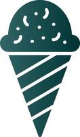 Icecream Glyph Gradient Icon vector