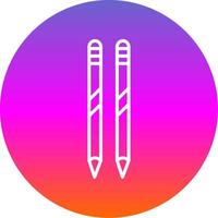 EyeLine Gradient Circler Pencils Line Gradient Circle Icon vector