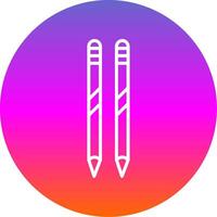 EyeLine Gradient Circler Pencils Line Gradient Circle Icon vector