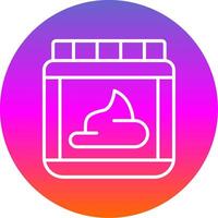 Gel Line Gradient Circle Icon vector