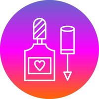 Nail Polish Line Gradient Circle Icon vector