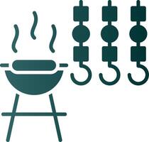 Bbq Glyph Gradient Icon vector