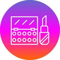 Make Up Line Gradient Circle Icon vector