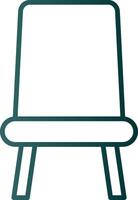 icono de gradiente de línea de asiento vector