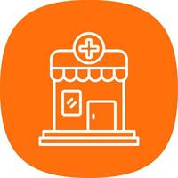 Pharmacy Line Curve Icon Design vector