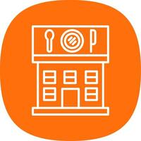 Restaurant Line Curve Icon Design vector