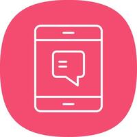 Text Message Line Curve Icon Design vector