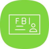 Fbi Line Curve Icon Design vector