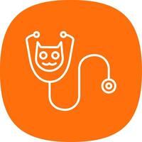 Veterinary Line Curve Icon Design vector