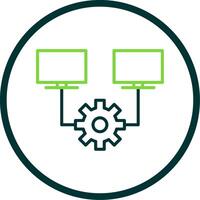 Multitask Line Circle Icon Design vector