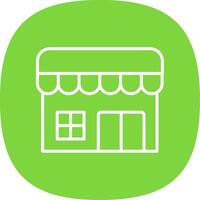 Supermarket Line Curve Icon Design vector