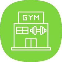 Gym Line Curve Icon Design vector