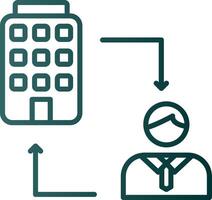 B2c Line Gradient Icon vector