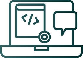 Demo Line Gradient Icon vector