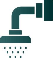 Shower Head Glyph Gradient Icon vector