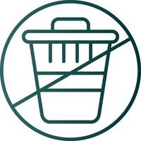 Zero Waste Line Gradient Icon vector