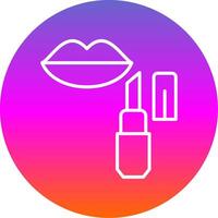 Lip Balm Line Gradient Circle Icon vector