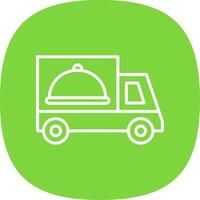 Food Delivery Line Curve Icon Design vector