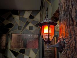 Flame style wall lamp. Flame style hanging lamp photo