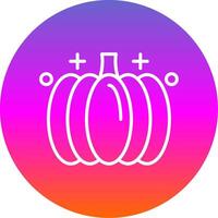 Pumpkin Line Gradient Circle Icon vector