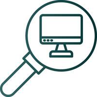 Audit Line Gradient Icon vector