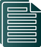 File Glyph Gradient Icon vector