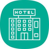 Hotel Line Curve Icon Design vector