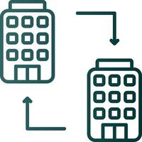 B2b Line Gradient Icon vector
