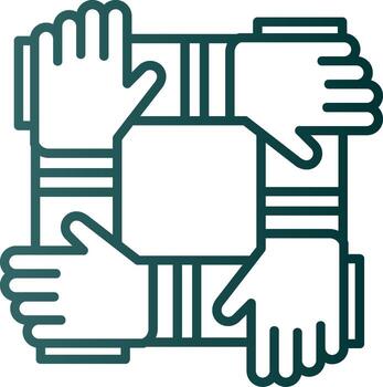 Collaboration Line Gradient Icon vector