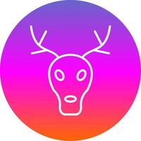 Stag Line Gradient Circle Icon vector