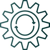 Repeat Line Gradient Icon vector