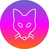 Fox Line Gradient Circle Icon vector
