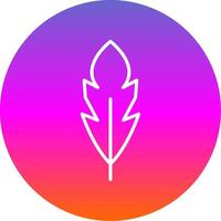 Feather Line Gradient Circle Icon vector