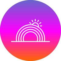 Rainbow Line Gradient Circle Icon vector