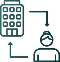 B2c Line Gradient Icon vector