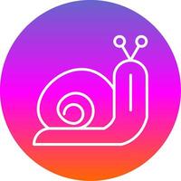 Snail Line Gradient Circle Icon vector