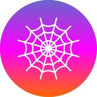 Spider Web Line Gradient Circle Icon vector