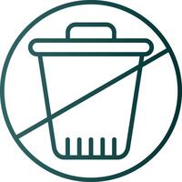 Zero Waste Line Gradient Icon vector