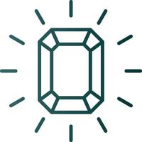 Gem Line Gradient Icon vector