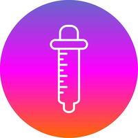 Pipette Line Gradient Circle Icon vector